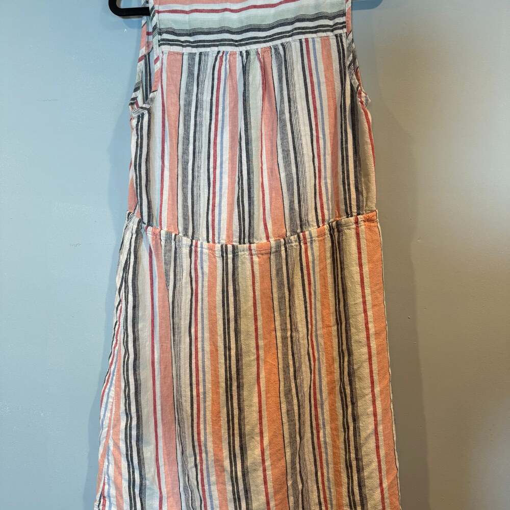 Christopher & Banks Striped Linen Blend Sleeveless Dress – Size Medium - Picture 5 of 5